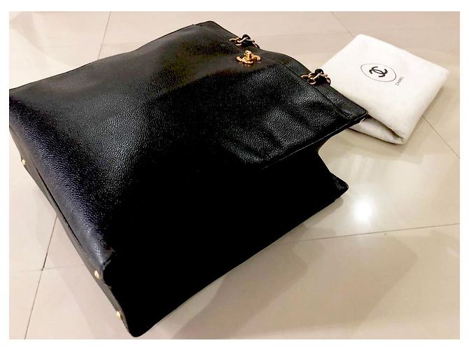 Coco Handle Chanel Vintage Einkaufstasche Schwarz - Ansicht 13