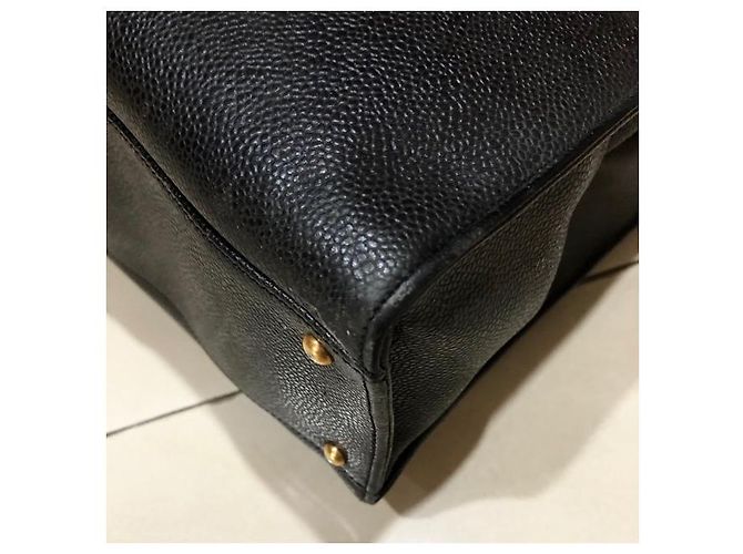 Coco Handle Chanel Vintage Einkaufstasche Schwarz - Ansicht 5