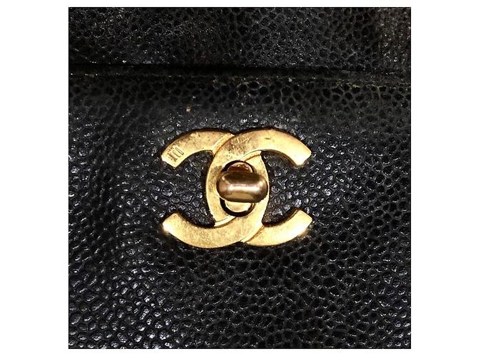 Coco Handle Chanel Vintage Einkaufstasche Schwarz - Ansicht 9