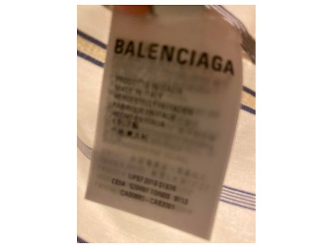 Camicia Oversize Balenciaga in seta bianca Bianco - vista 3