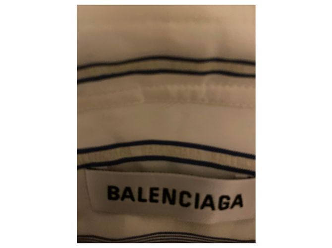 Camicia Oversize Balenciaga in seta bianca Bianco - vista 4