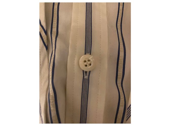 Camicia Oversize Balenciaga in seta bianca Bianco - vista 5