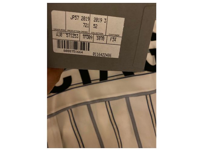 Camicia Oversize Balenciaga in seta bianca Bianco - vista 7