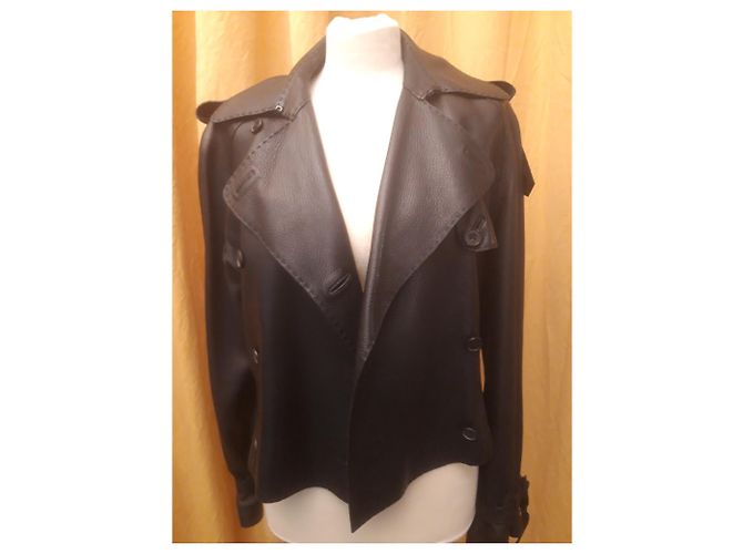 Hermès HERMES perfecto Lederjacke Schwarz - Ansicht 5