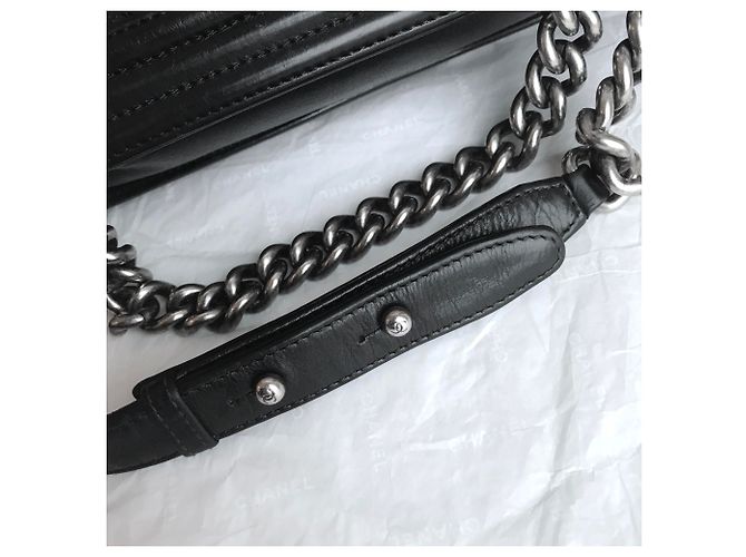 Boy Chanel Borsa a patta per ragazzo limitata Nero - vista 10