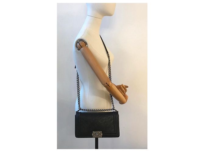 Boy Chanel Borsa a patta per ragazzo limitata Nero - vista 14