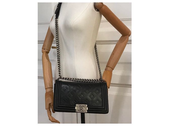 Boy Chanel Borsa a patta per ragazzo limitata Nero - vista 21