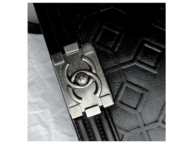 Boy Chanel Borsa a patta per ragazzo limitata Nero - vista 5