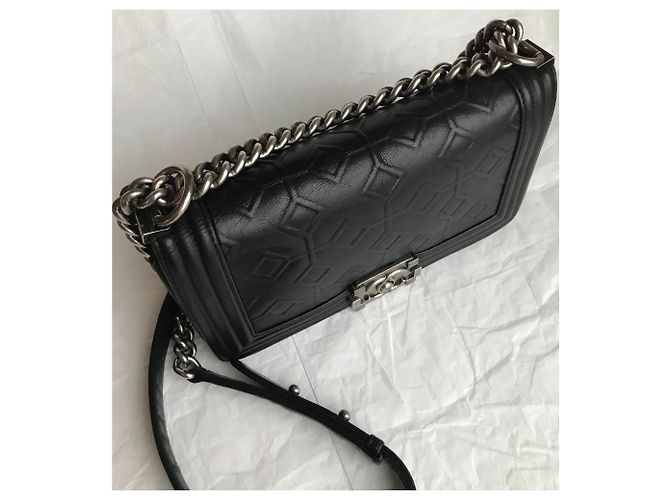 Boy Chanel Borsa a patta per ragazzo limitata Nero - vista 6