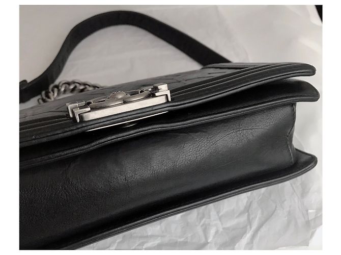 Boy Chanel Borsa a patta per ragazzo limitata Nero - vista 8