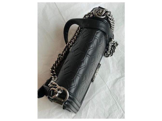Boy Chanel Borsa a patta per ragazzo limitata Nero - vista 9