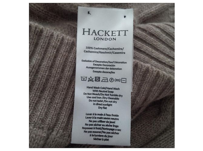 Hackett London 100% Kaschmir. In Schottland hergestellt. Konfektionsgröße M, Braun Dunkelbraun - Ansicht 5