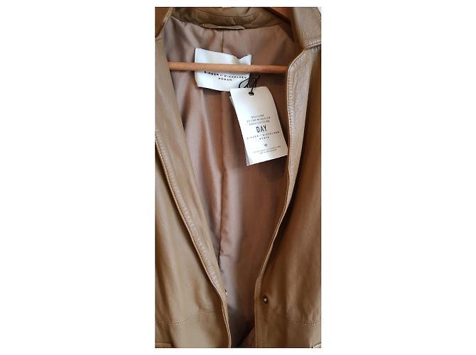 Day Birger & Mikkelsen Leder und Wolljacke Khaki - Ansicht 2