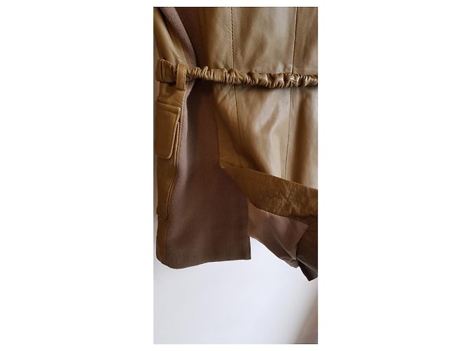 Day Birger & Mikkelsen Leder und Wolljacke Khaki - Ansicht 6