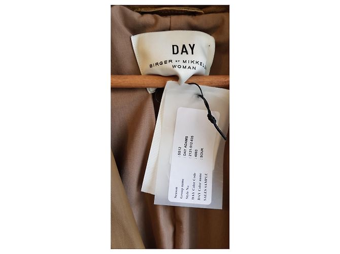 Day Birger & Mikkelsen Leder und Wolljacke Khaki - Ansicht 9
