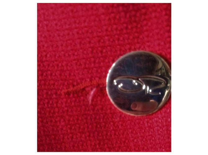 Oscar de la Renta Vintage Blazer oder Jacke in feurigem Rot - Ansicht 10