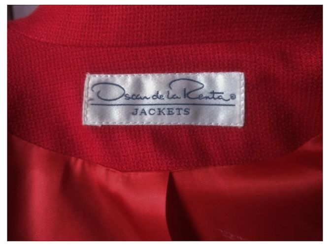 Oscar de la Renta Vintage Blazer oder Jacke in feurigem Rot - Ansicht 12
