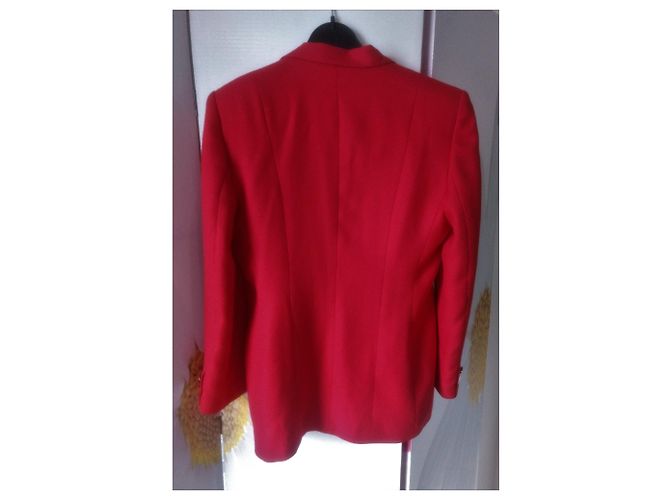 Oscar de la Renta Vintage Blazer oder Jacke in feurigem Rot - Ansicht 4