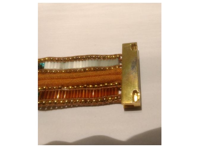Hipanema Manschettenarmband mit bunten Perlen und Smaragdstein mittlerer Größe Mehrfarben - Ansicht 13