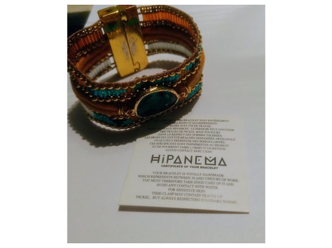 Hipanema Manschettenarmband mit bunten Perlen und Smaragdstein mittlerer Größe Mehrfarben - Ansicht 6