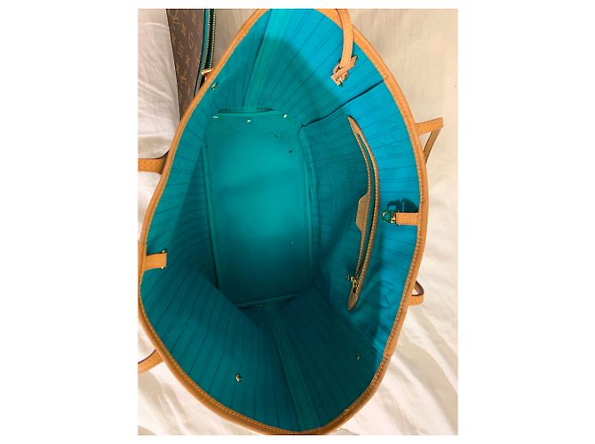 Borsa Louis Vuitton Neverfull GM Travel Limited Edition Blu - vista 2