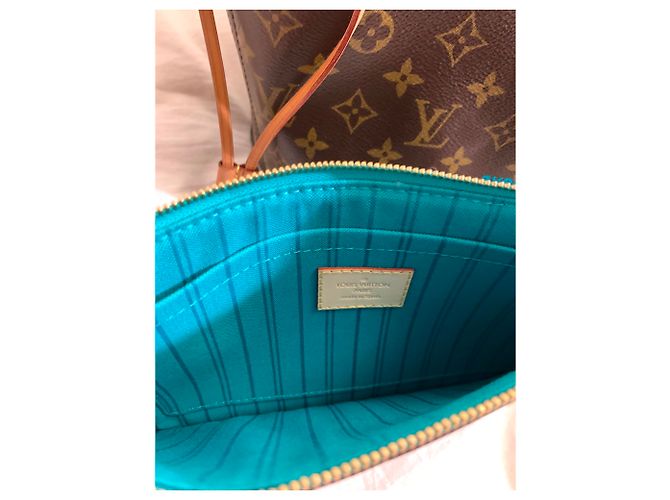 Borsa Louis Vuitton Neverfull GM Travel Limited Edition Blu - vista 5