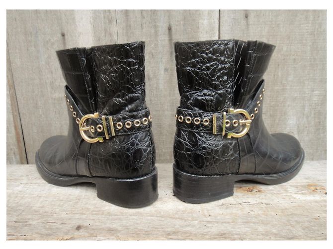 Salvatore ferragamo Nolas p botas 36,5 Negro - vista 7