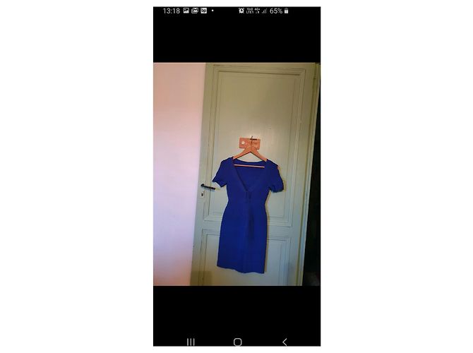 Abito da sera Herve Leger blu - vista 3