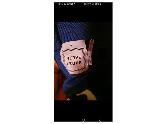 Abito da sera Herve Leger blu - vista 4
