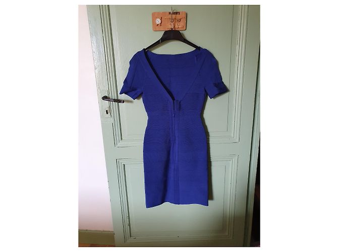 Abito da sera Herve Leger blu - vista 6