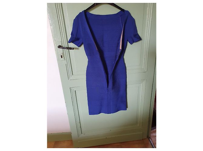 Abito da sera Herve Leger blu - vista 7