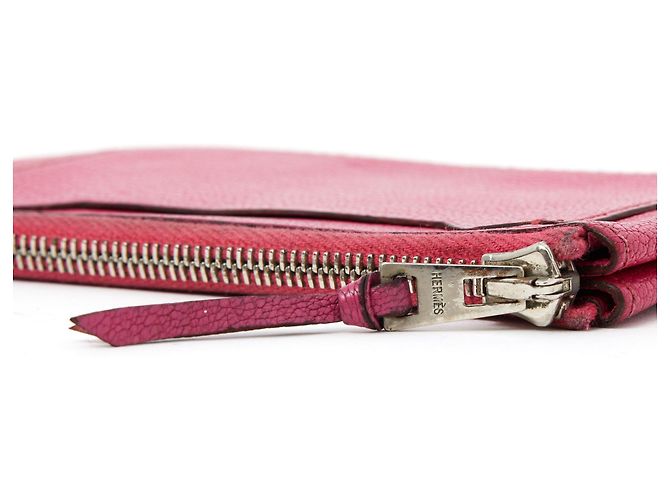 Portafoglio Compatto Hermès in Pelle Rosa - vista 5