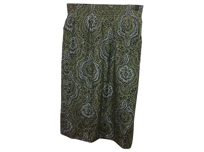 Escada Vintage Wickelrock Grün Khaki - Ansicht 2