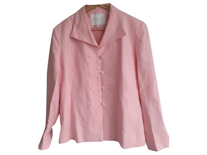 Autre Marque Alain Figaret Leinenjacke Rosa Größe 44 Pink - Ansicht 2