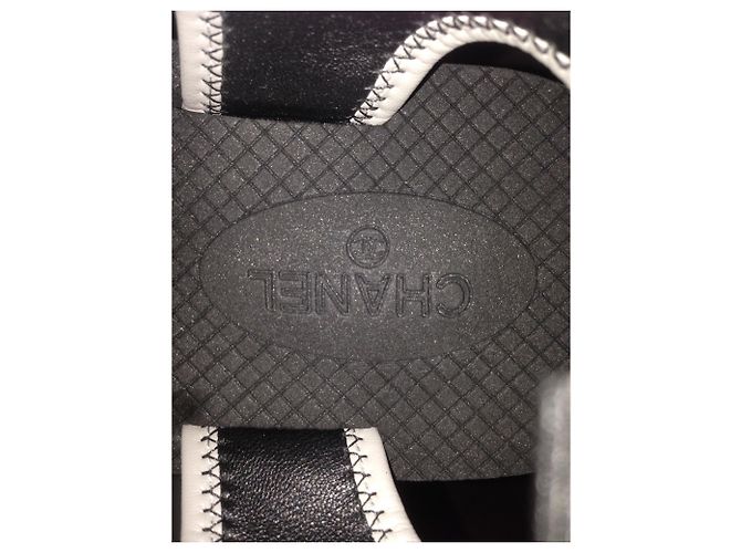 Cambon Chanel Sandalen Schwarz Weiß - Ansicht 6