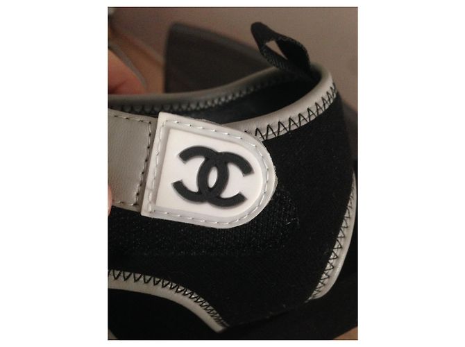 Cambon Chanel Sandalen Schwarz Weiß - Ansicht 7
