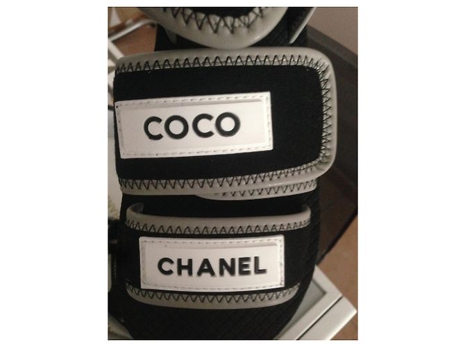 Cambon Chanel Sandalen Schwarz Weiß - Ansicht 8