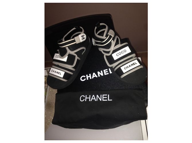Cambon Chanel Sandalen Schwarz Weiß - Ansicht 9