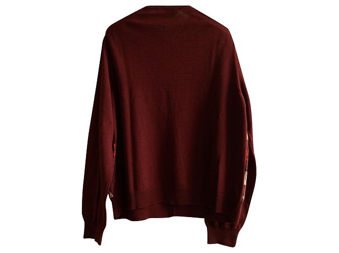 Salvatore Ferragamo Strickjacke aus burgunderfarbener Wolle Bordeaux - Ansicht 2