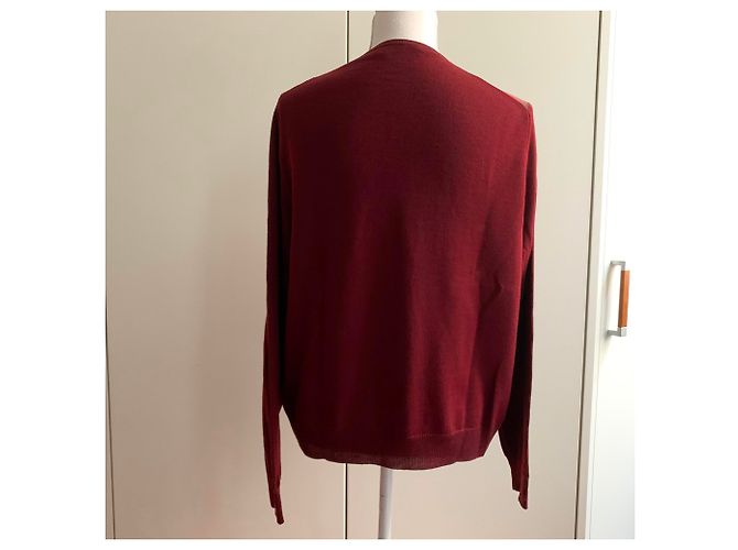 Salvatore Ferragamo Strickjacke aus burgunderfarbener Wolle Bordeaux - Ansicht 7