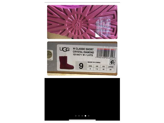 Ugg Wool classic short crystal diamond Pink - view 4