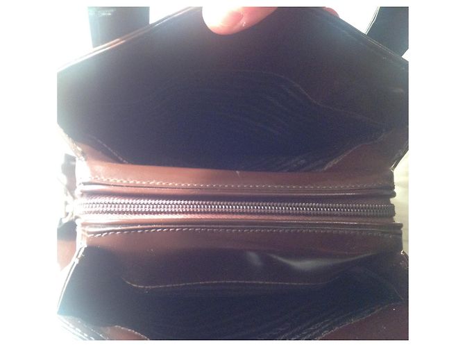 Bauletto Borsa Prada Marrone in Pelle Vernice Cioccolato - vista 7