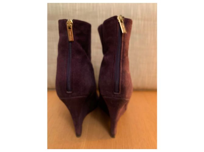 Stivaletti Jimmy Choo in scamosciato viola con zecca 38 Porpora - vista 2