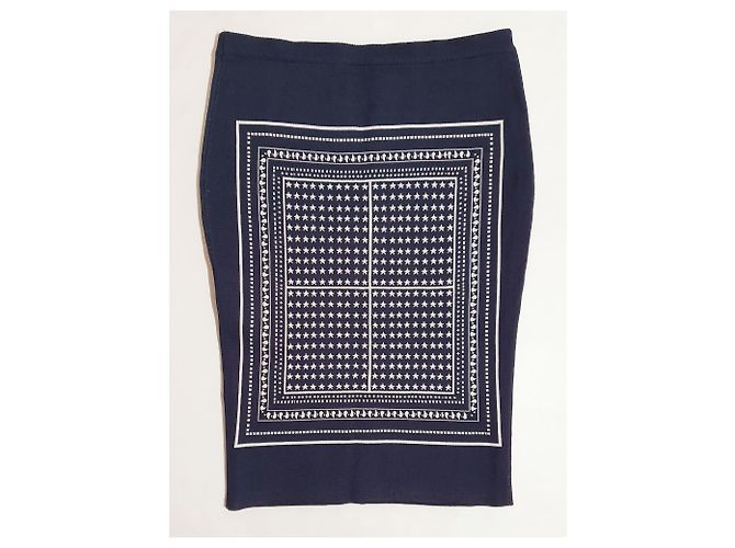 Falda Samsoe & Samsoe Blanca y Azul Marino de Viscosa Blanco - vista 2