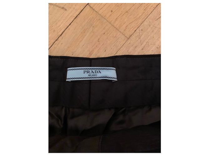 Prada Zigarettenhose Schwarz Polyester - Ansicht 2