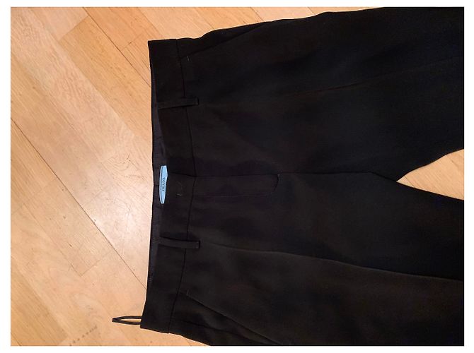 Prada Zigarettenhose Schwarz Polyester - Ansicht 7