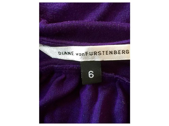 Diane Von Furstenberg Vestido vintage roxo EUA 6 - vista 4