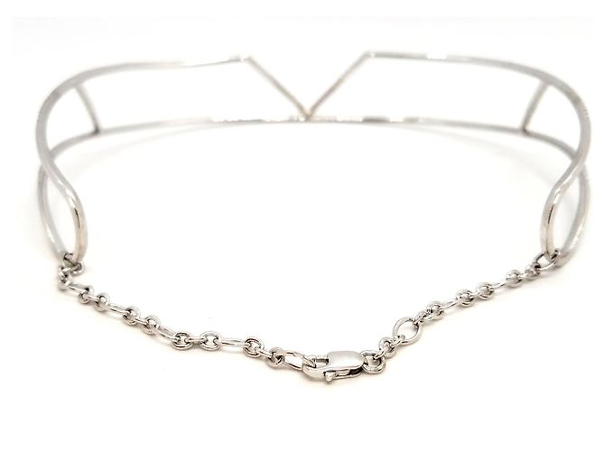 Autre Marque Girocollo in oro bianco e diamanti 3,83 carati Argento - vista 10
