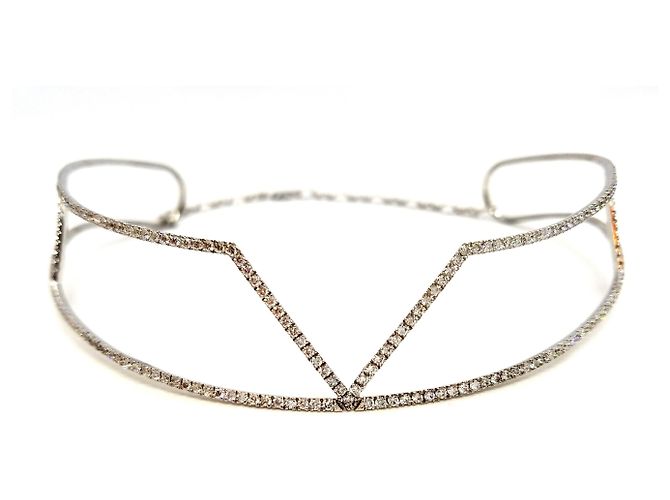 Autre Marque Girocollo in oro bianco e diamanti 3,83 carati Argento - vista 15
