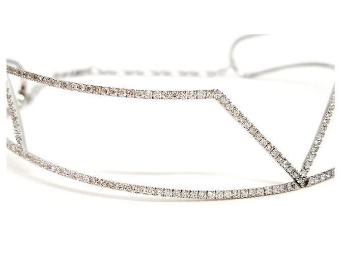 Autre Marque Girocollo in oro bianco e diamanti 3,83 carati Argento - vista 19